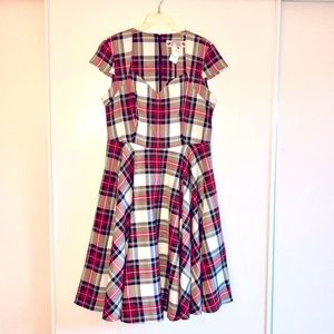 Hell Bunny Vintage Inspired Tartan Flare Dress